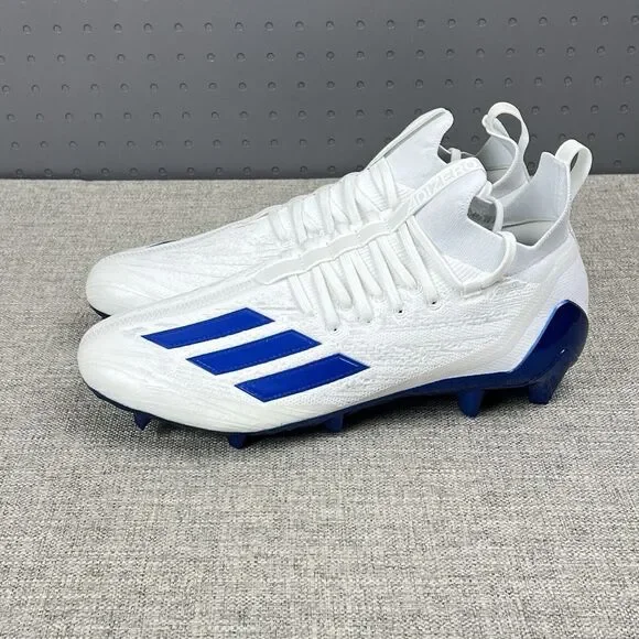 Adidas Adizero Primeknit Football Cleats Mens Size 13 White Blue GV9621